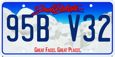 SD license plate 95BV32