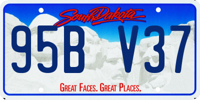 SD license plate 95BV37