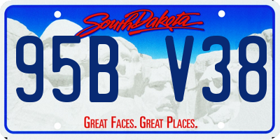 SD license plate 95BV38