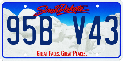 SD license plate 95BV43