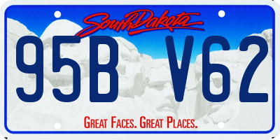 SD license plate 95BV62
