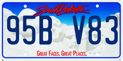 SD license plate 95BV83
