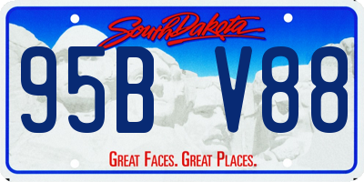 SD license plate 95BV88