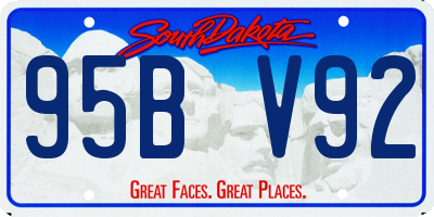 SD license plate 95BV92