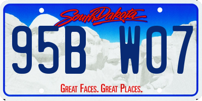 SD license plate 95BW07