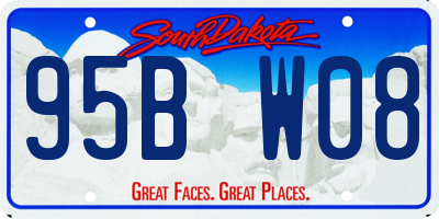 SD license plate 95BW08