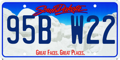 SD license plate 95BW22
