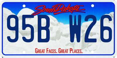 SD license plate 95BW26
