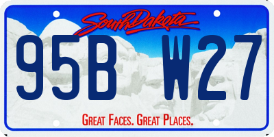 SD license plate 95BW27