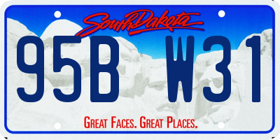 SD license plate 95BW31