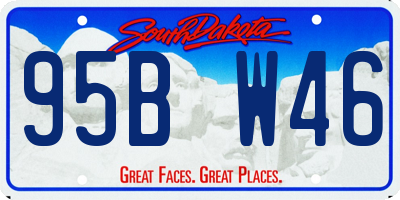 SD license plate 95BW46