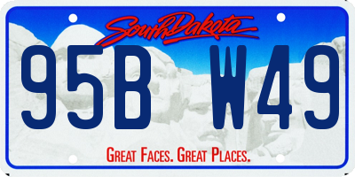 SD license plate 95BW49