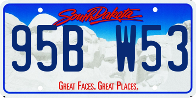 SD license plate 95BW53