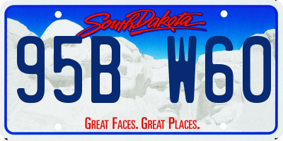 SD license plate 95BW60