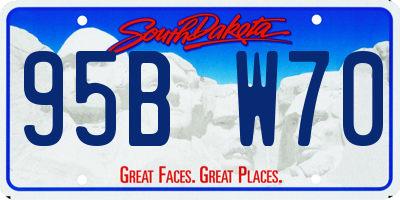SD license plate 95BW70
