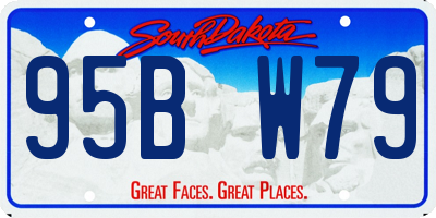 SD license plate 95BW79