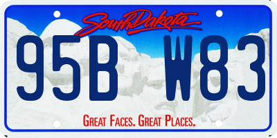 SD license plate 95BW83