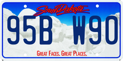 SD license plate 95BW90
