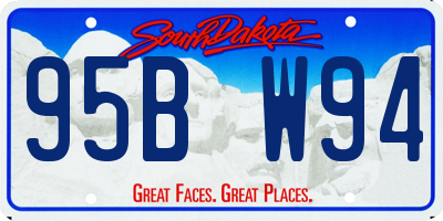SD license plate 95BW94