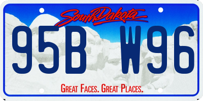 SD license plate 95BW96