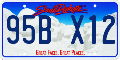 SD license plate 95BX12