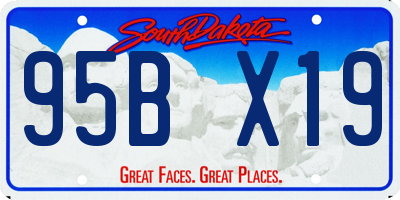 SD license plate 95BX19
