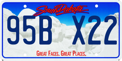 SD license plate 95BX22