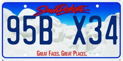 SD license plate 95BX34