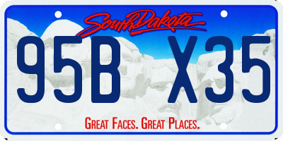 SD license plate 95BX35