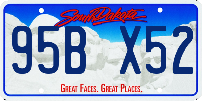 SD license plate 95BX52