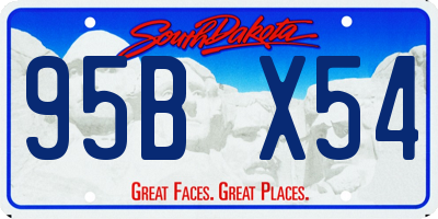 SD license plate 95BX54