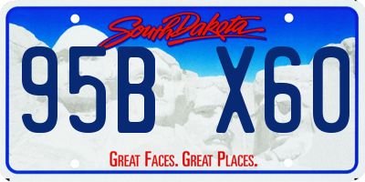 SD license plate 95BX60