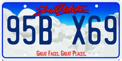 SD license plate 95BX69