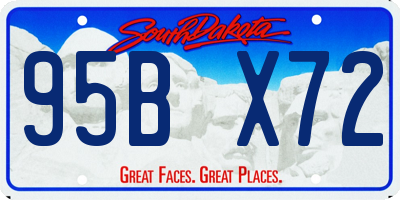 SD license plate 95BX72