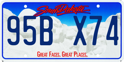 SD license plate 95BX74