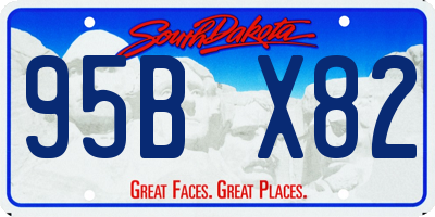 SD license plate 95BX82