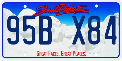 SD license plate 95BX84