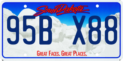 SD license plate 95BX88