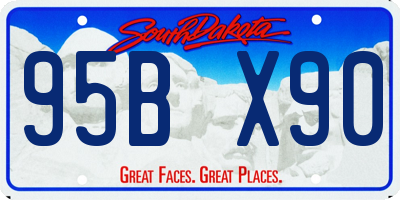 SD license plate 95BX90