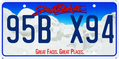 SD license plate 95BX94