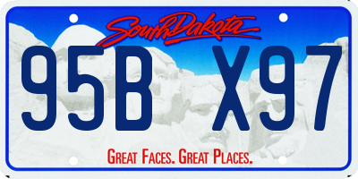 SD license plate 95BX97