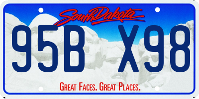 SD license plate 95BX98