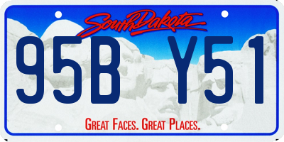 SD license plate 95BY51