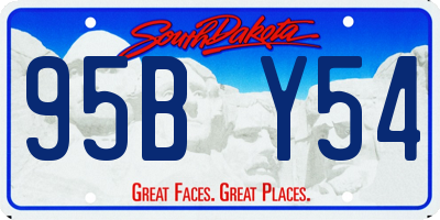 SD license plate 95BY54