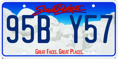 SD license plate 95BY57