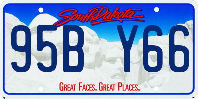 SD license plate 95BY66