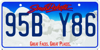 SD license plate 95BY86