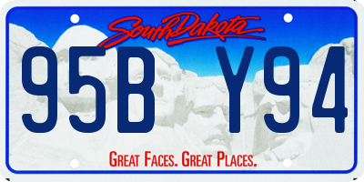 SD license plate 95BY94