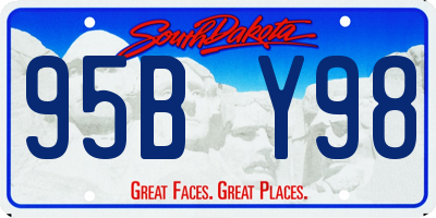 SD license plate 95BY98