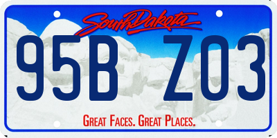 SD license plate 95BZ03